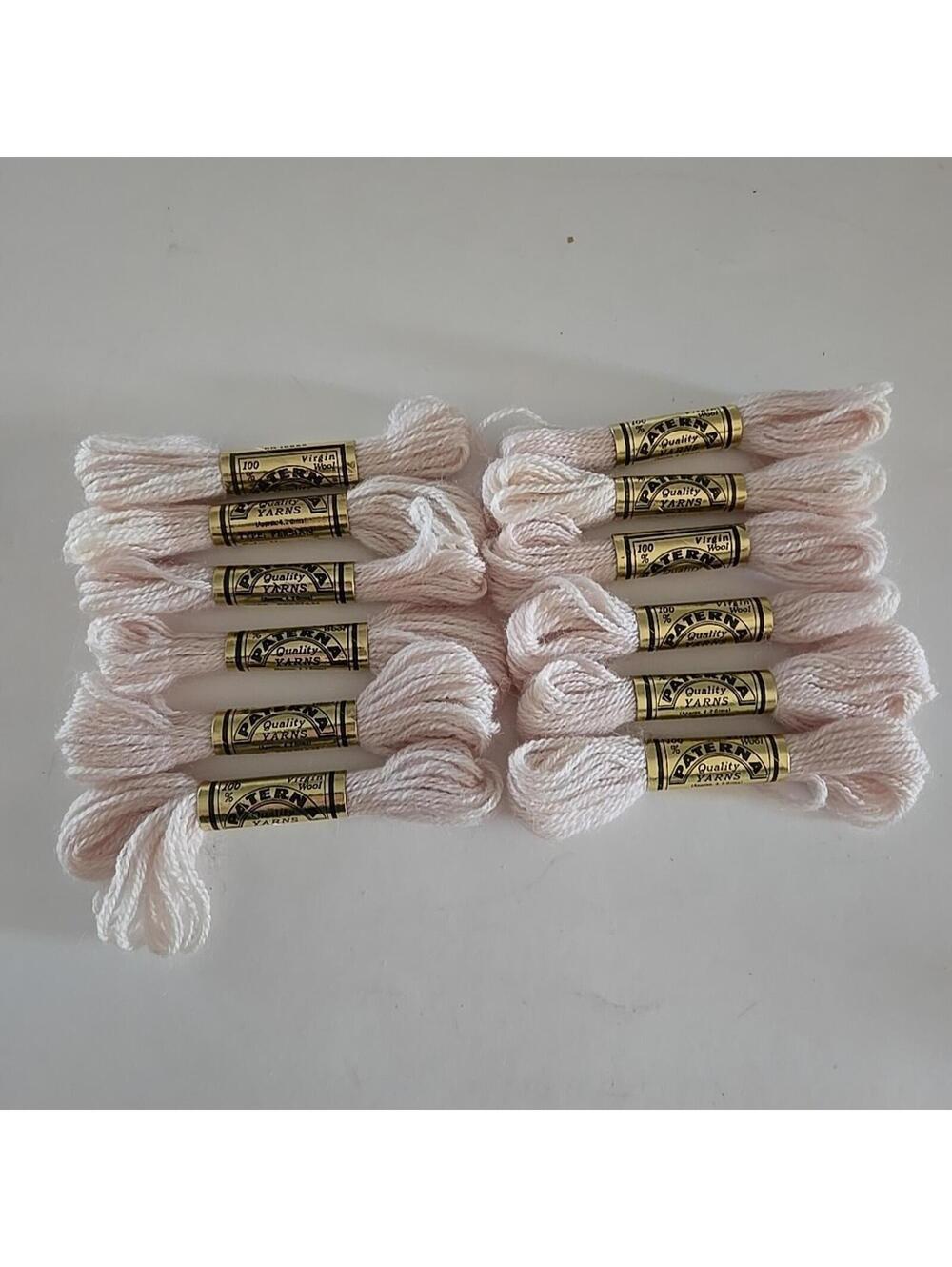 Paterna Persian Yarn Wool 12 Skeins Color 014 Barely Pink Tapestry 4.2 gm ea